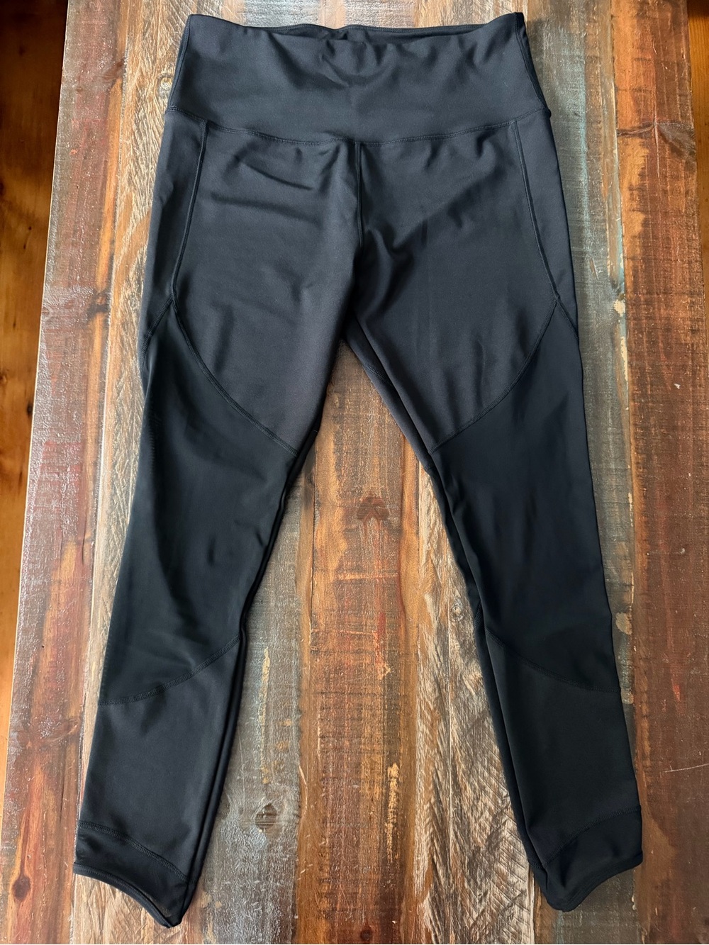Fashion Nova Sport Women’s 1X Black Mesh Panel Leggings | SKU 0337